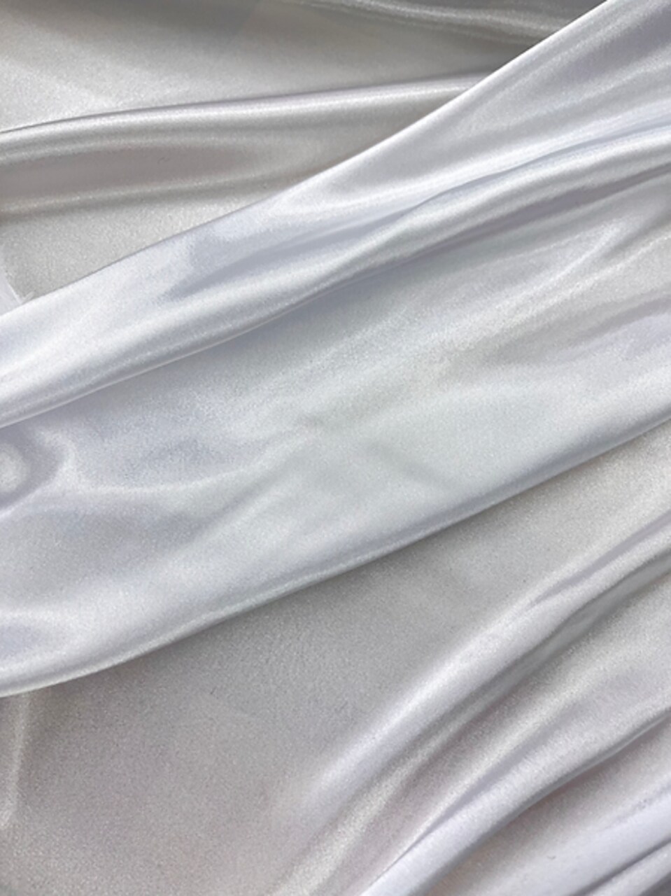 1 Yard White Charmeuse Fabric Soft Shiny Polyester 58 Inch Wide for Sewing and Draping